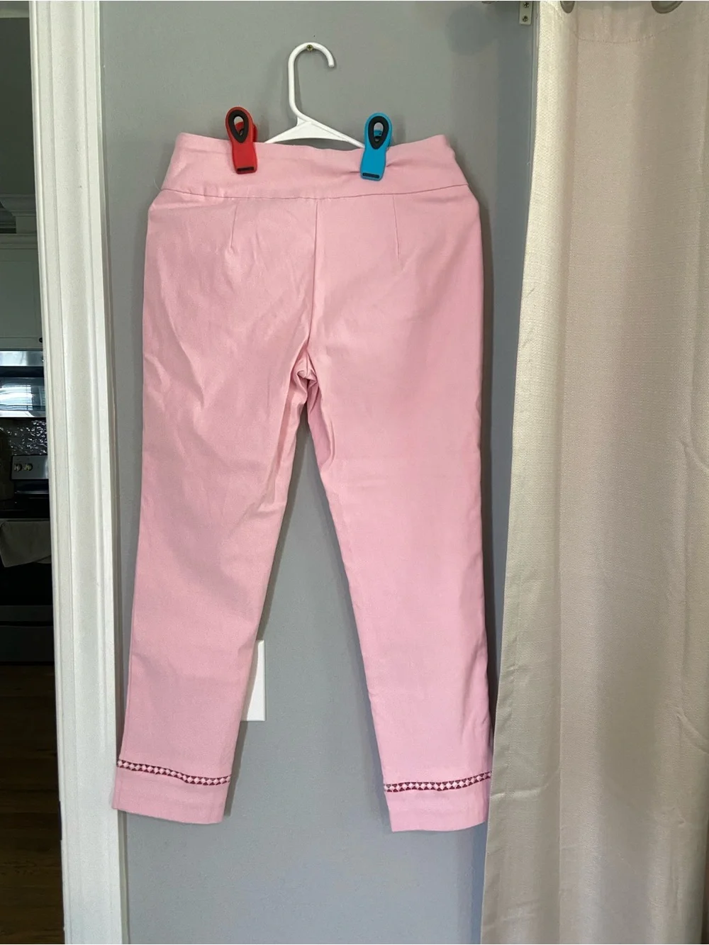 Pink Stretch Knit Pants